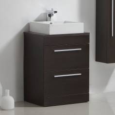 Lassen Wenge 600mm Counter Top Basin Drawer Unit - Floor Standing 